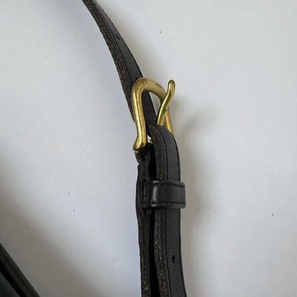 COACH Black Leather Turn Lock Drawstring Daypack Backpack Style 9960 Vintage 90s - Picture 6 of 12